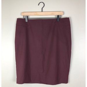 NWT The Limited Maroon Pencil Skirt Size 14